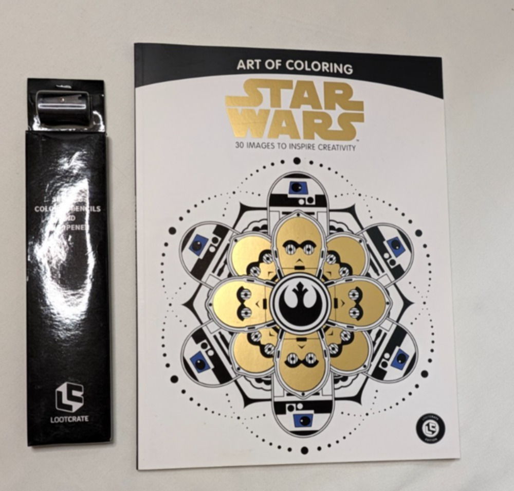 STAR WARS Art of Coloring - Coloring Book with Pencils Loot Crate Exclusive New